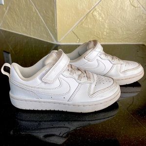 Nike All White Sneakers, similar to Air Force 1. Size 11C.